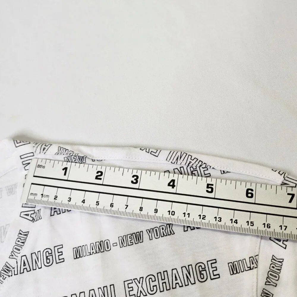 Armani Exchange Men's T-Shirt Short Sleeve Disinger‎ Milano NY White XXL